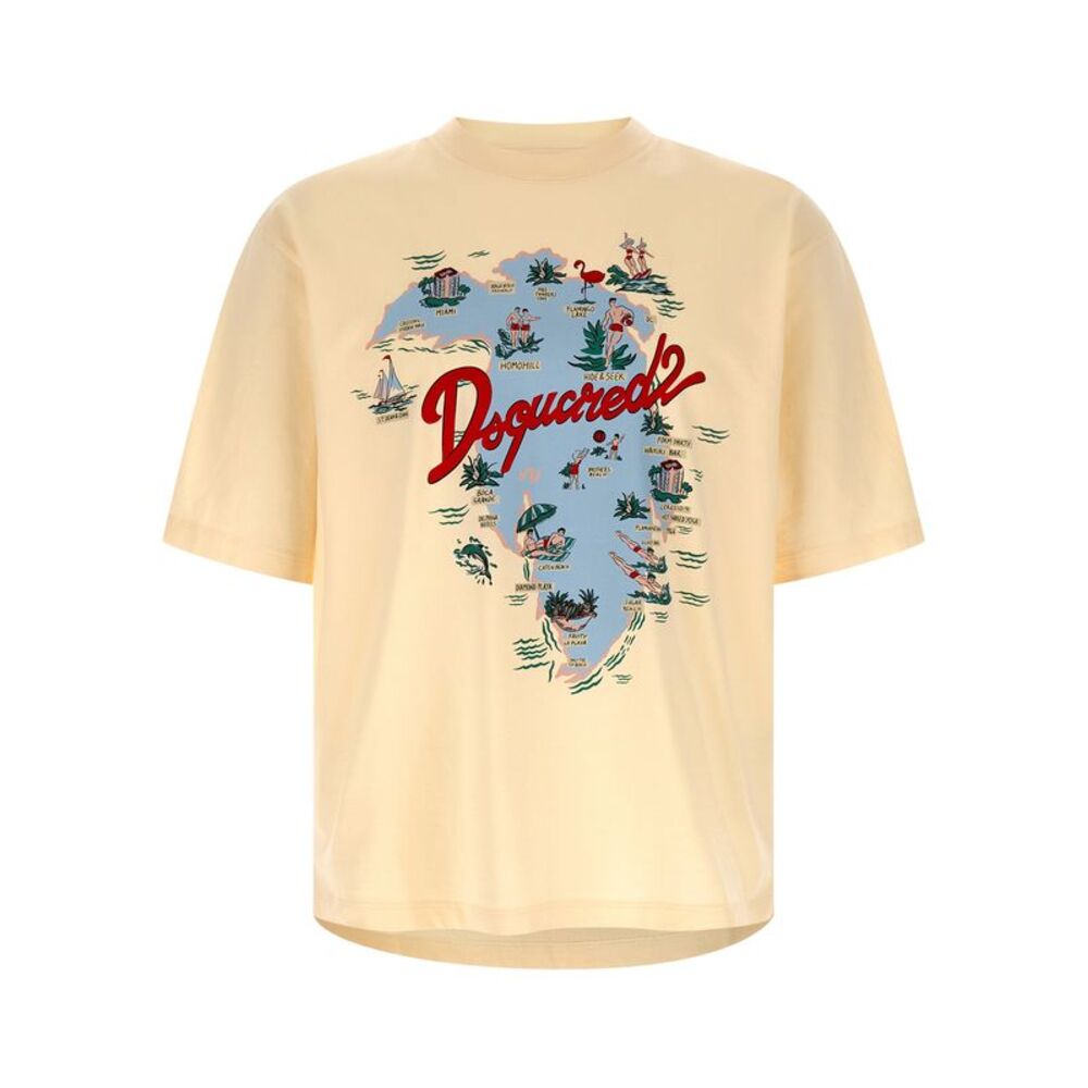 Dsquared² Beige Cotton Men's T-Shirt
